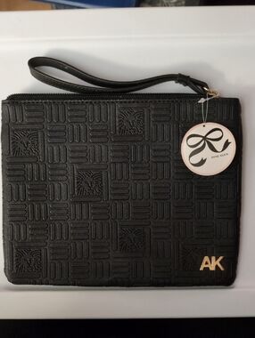 Anne Klein Black Wristlet Clutch NWT
